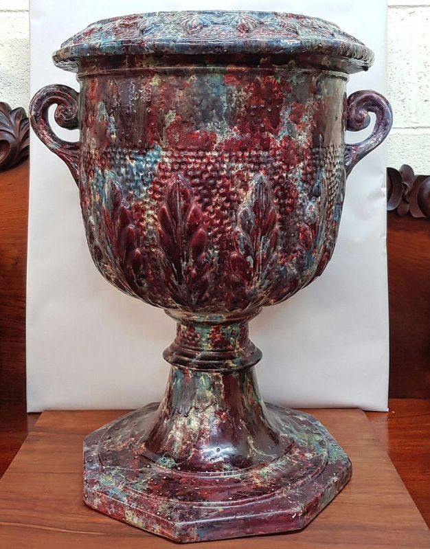 Large Glazed Urn by Campbell Pottery, Launceston c.1900