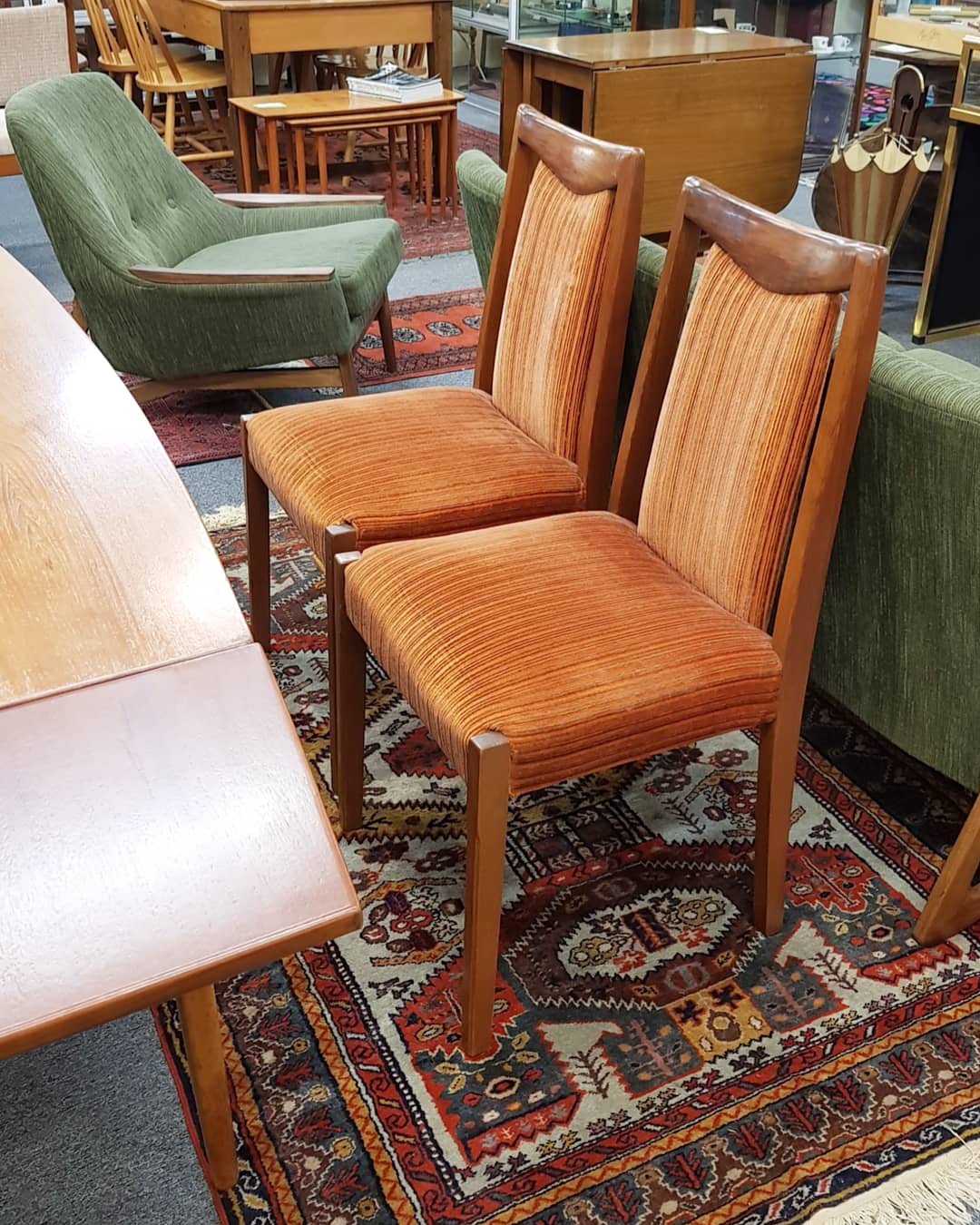 Mid Century Teak Extension Table with 4 Dining Chairs c.1960 - SOLD