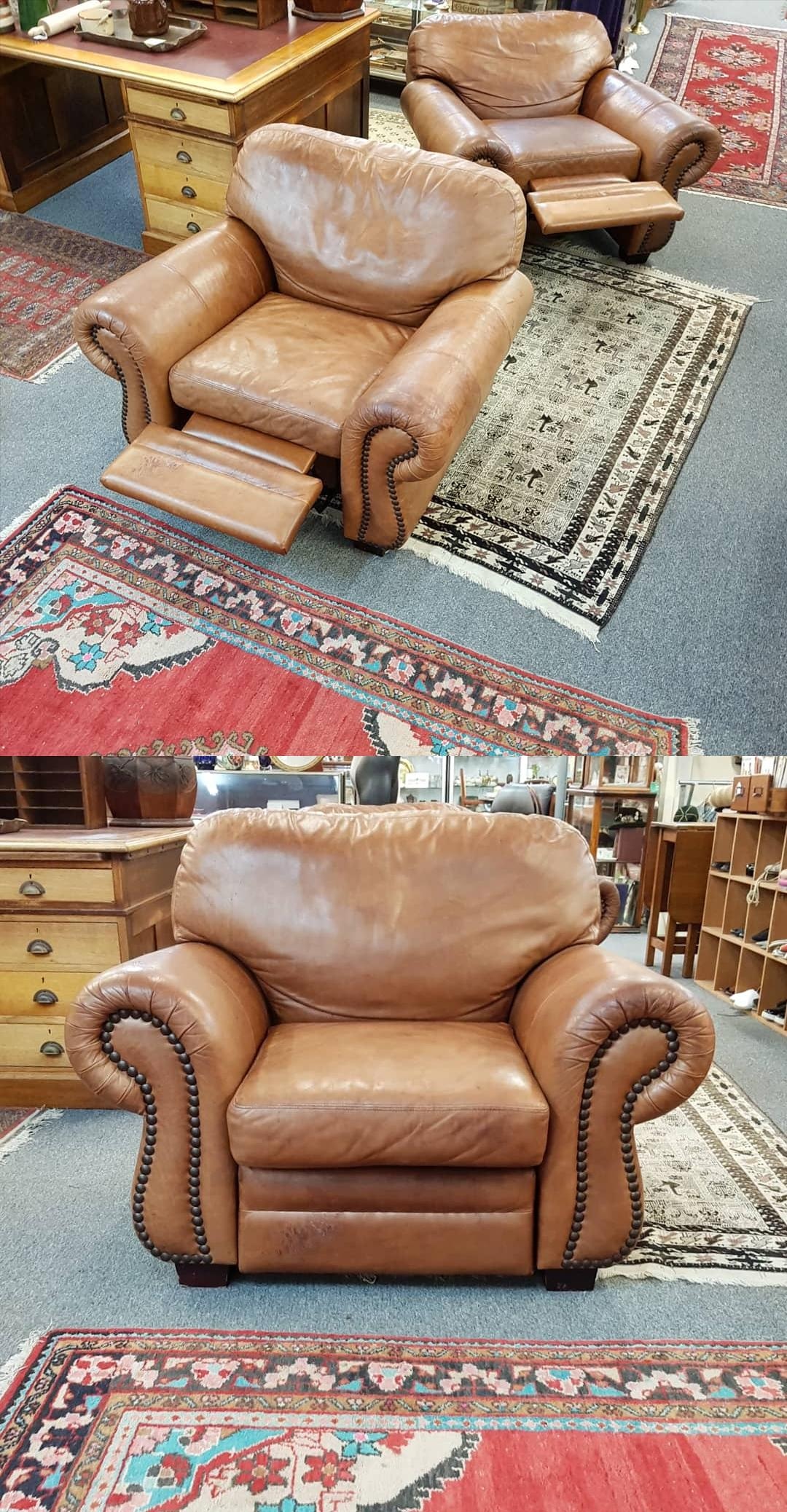Moran Leather Recliner Armchairs