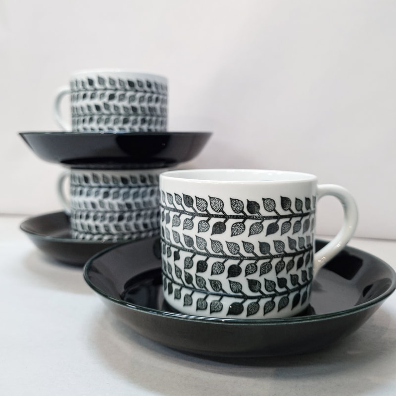 Röstrand Mia Cup with Saucer, Sweden c.1960