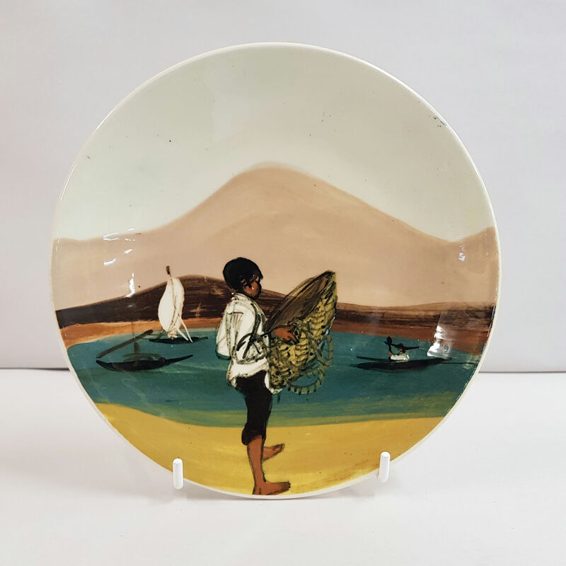 Martin Boyd Hand Painted Pacific Islands Plate c.1960